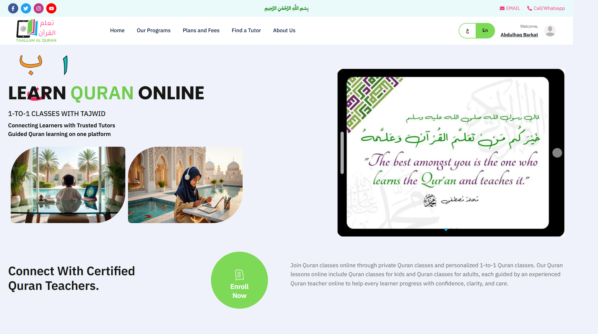 Project Name: Taallam Al Quran